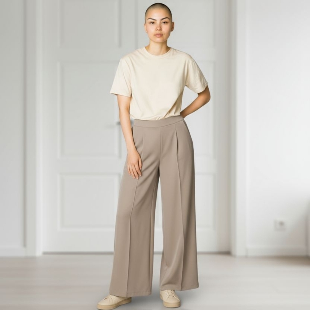 Elegant Cream Women's Pants